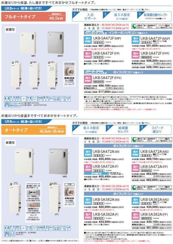 コロナ ＵＫＢ－ＳＡ３８２Ａ（Ｍ） 石油給湯機器 - ポンプ屋